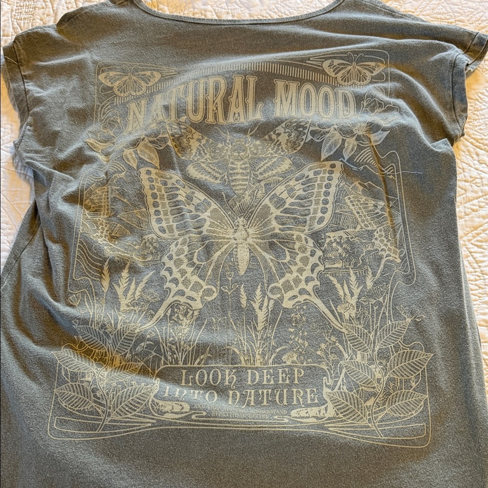 Women's Gray Muscle Tee
